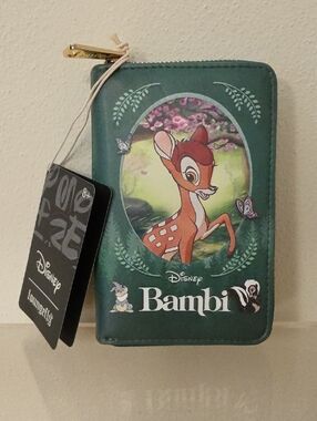 Loungefly Green Bambi Zip Wallet